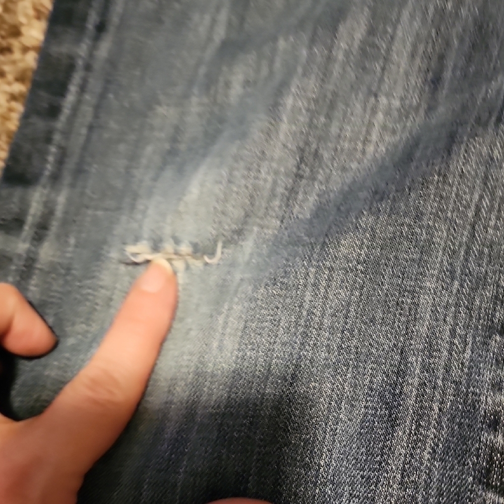 Citizens Of Humanity Blue Flare Wide Leg Jeans with Gradient Wash - Picture 4 of 9